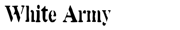 White Army font preview